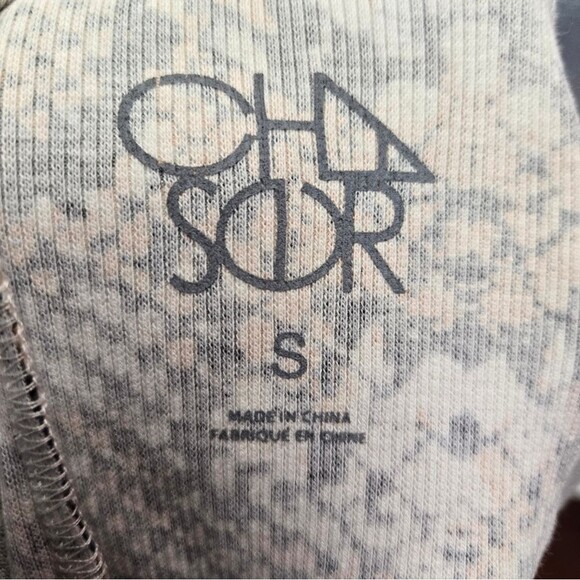 Chaser Ribbed Tee w Double Snakeskin Print Sz S NEW - Picture 7 of 9